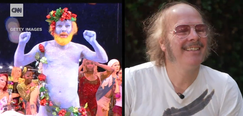 "الرجل الأزرق" يفسّر أبعاد "العراء" ويجزم بأنّ لا علاقة للوحة الأولمبية بالسيد المسيح