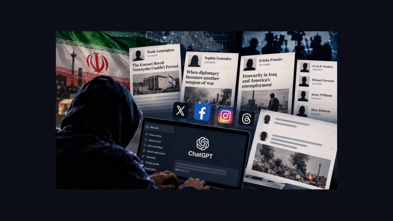 أوبن إيه آي تكشف حملة نفوذ إيرانية استخدمت الذكاء الاصطناعي لاختلاق صحافيين ونشر مقالات مضللة