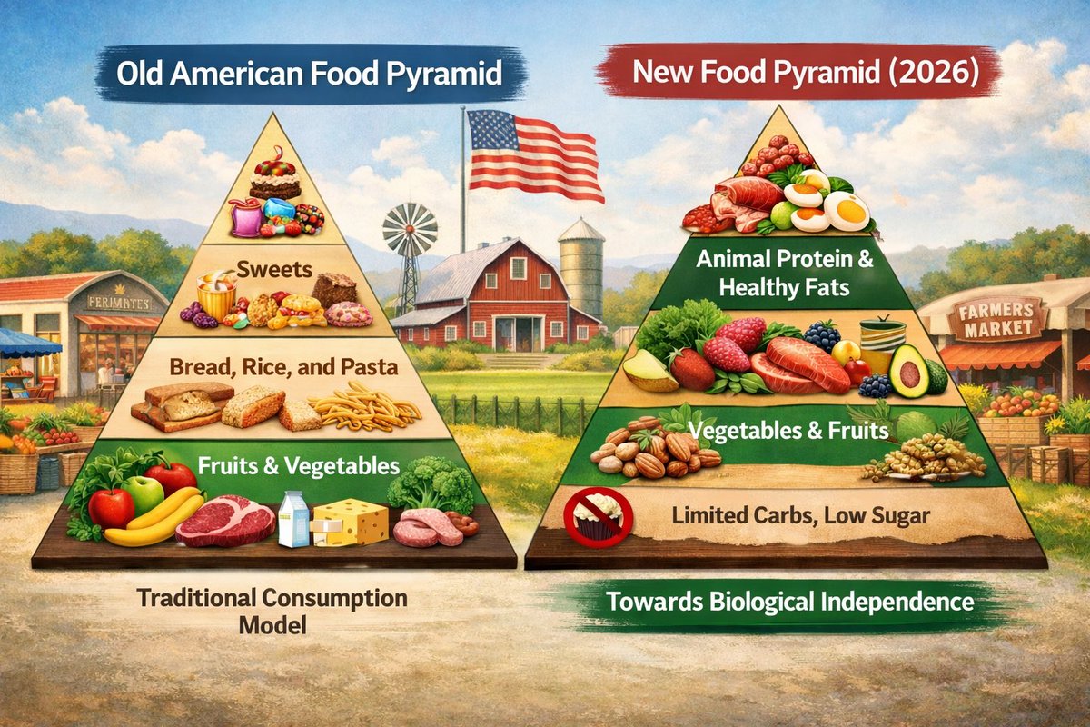 عام 2026… سقوط الهرم الغذائي وإعادة تعريف «الأكل الصحي» في أميركا