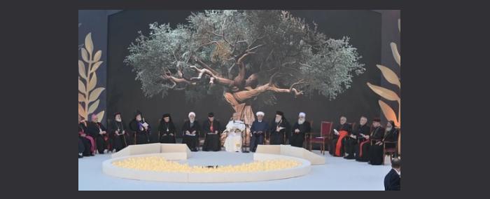 البابا في لقاء مسكوني جمع رؤساء الطوائف في لبنان: لبنان يبقى علامة للعالم بأن الخوف والتحيز لا يملكان الكلمة الأخيرة