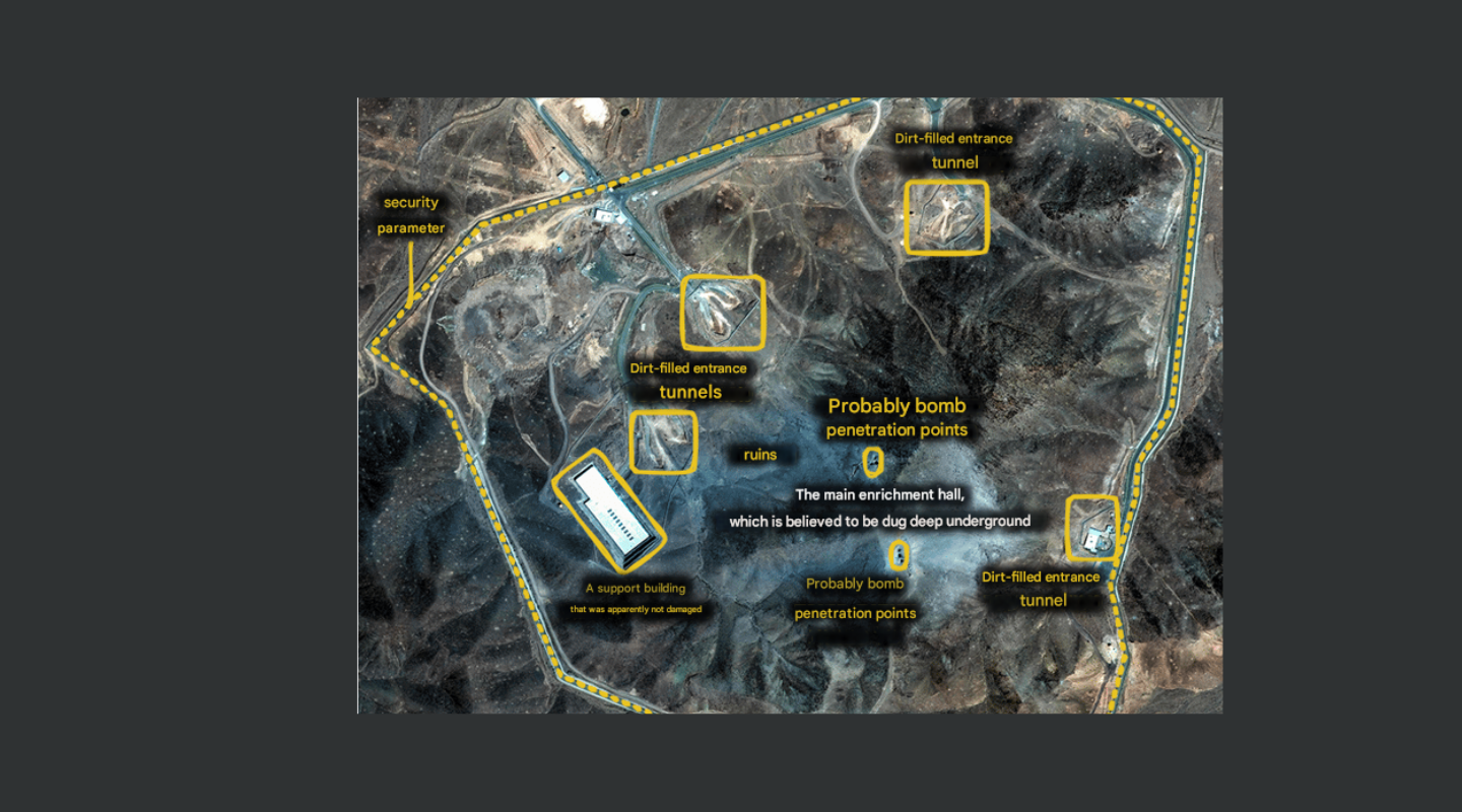 ماذا حصل للمواقع النووية التي استهدفها الطيران الاميركي في ايران؟