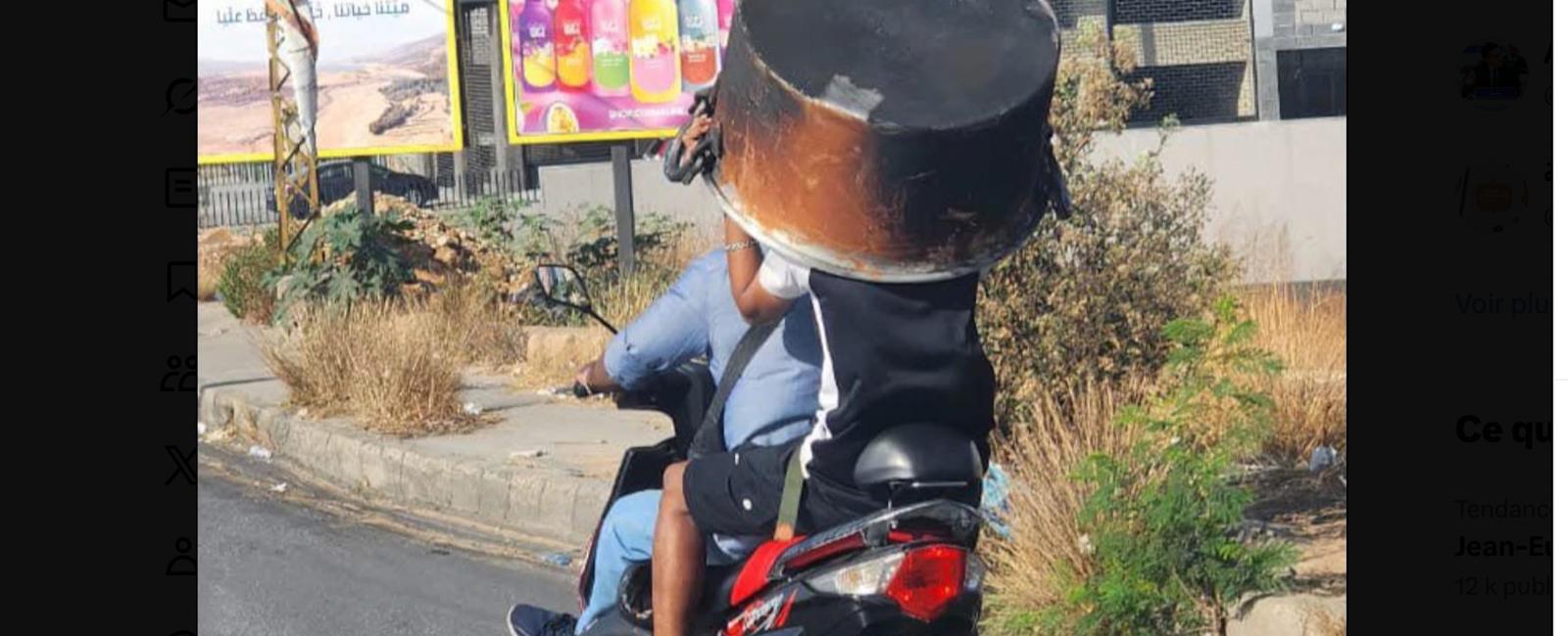 أبرز تجلّيات غياب الوعي المروري في لبنان: "الخوذة الطنجرة"