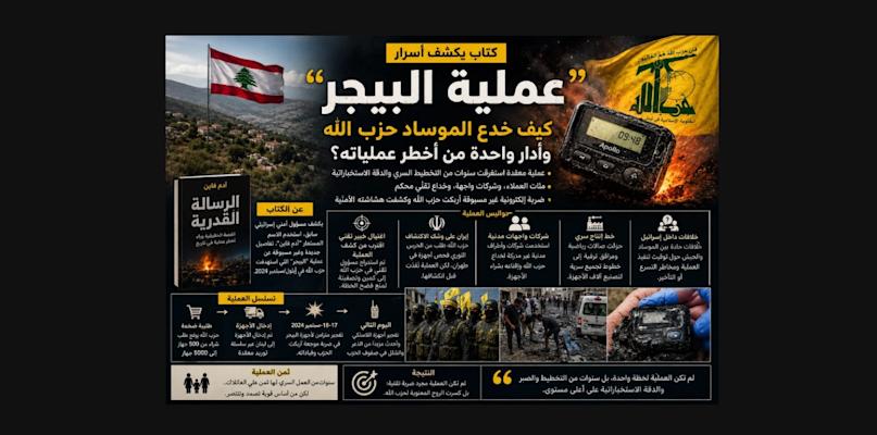 كتاب يكشف أسرار “عملية البيجر”… كيف خدع الموساد حزب الله وأدار واحدة من أخطر عملياته؟