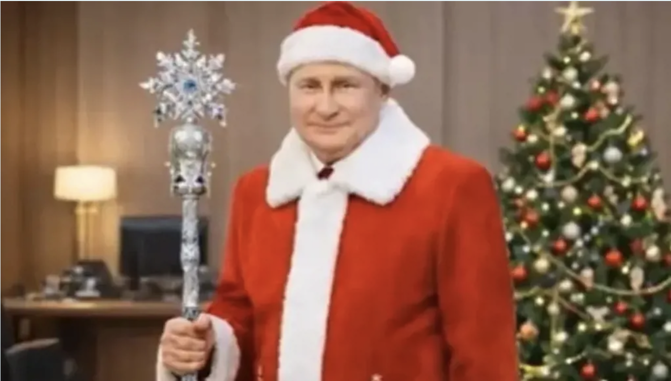 بوتين بزي سانتا كلوز يوزّع هدايا على رؤساء الدول… ومفاجأة لزيلينسكي