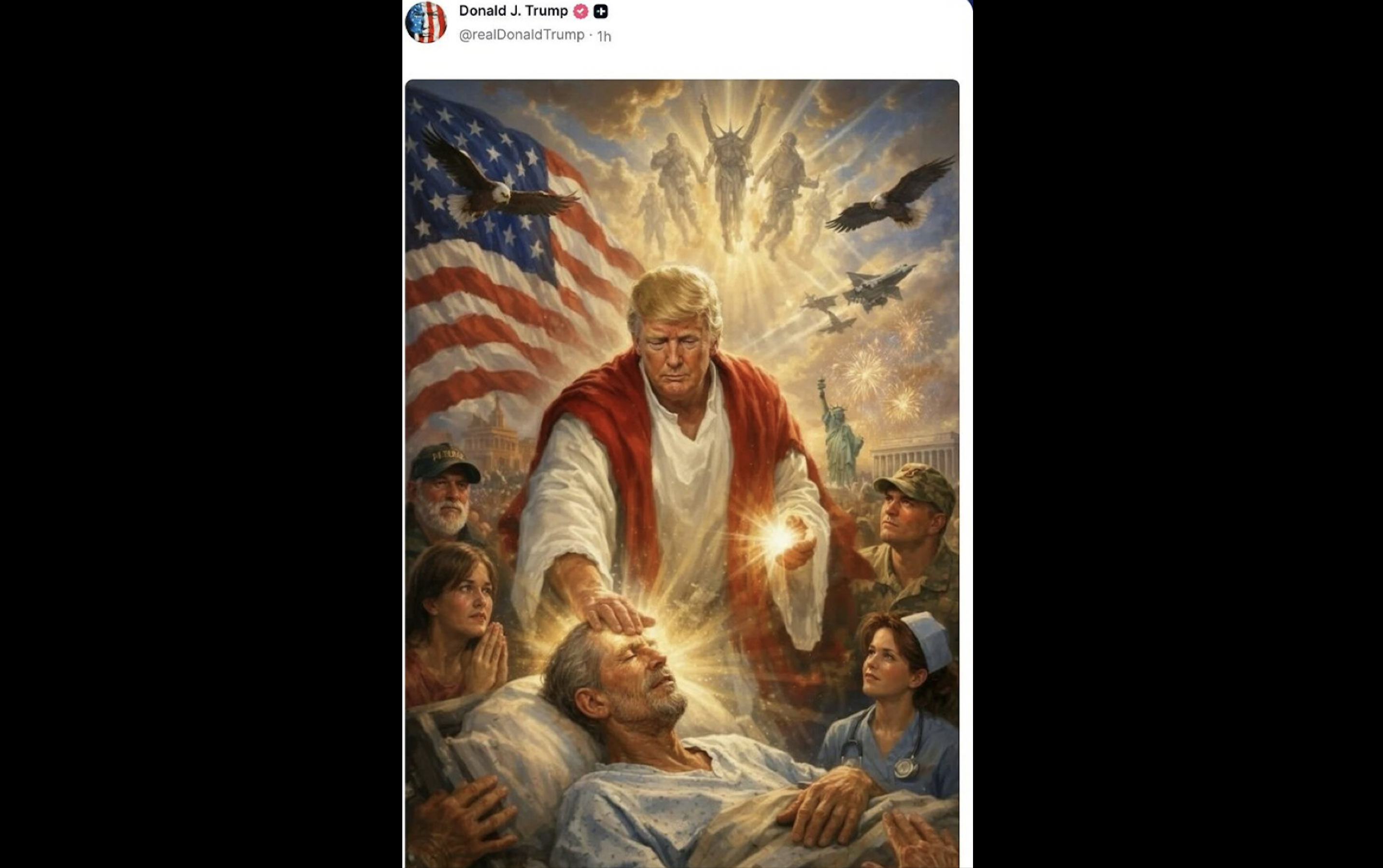 ترامب ينشر صورة مولّدة بالذكاء الاصطناعي تُظهره بهيئة المسيح