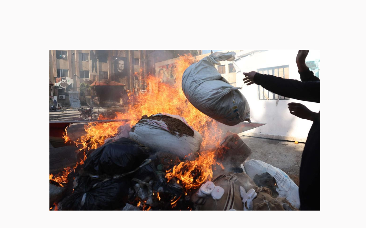 كبتاغون نظام الأسد تأكله النيران