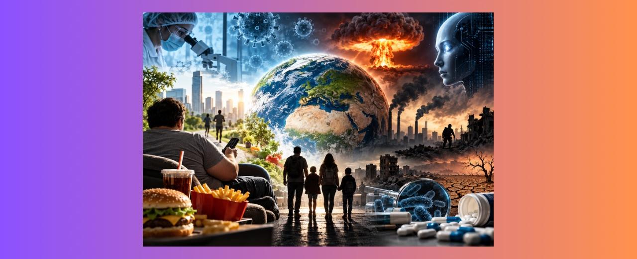 17 تهديداً لصحة البشر حتى عام 2100: من السمنة وسوء التغذية إلى الحرب النووية والذكاء الاصطناعي