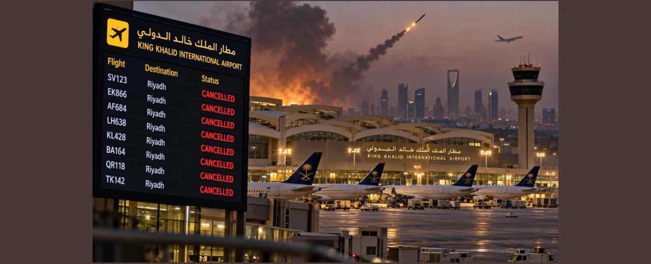 هجمات الحوثيين تشلّ مطار الرياض.. إلغاء 82% من الرحلات ومخاوف من اتساع التداعيات الاقتصادية