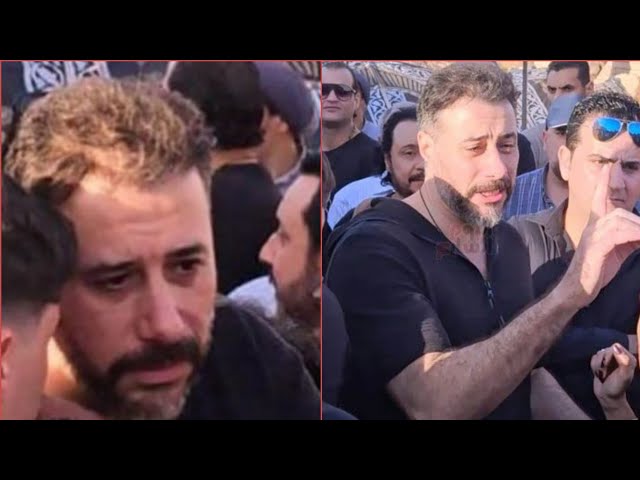 كلمات نابية وصراخ.. أحمد السعدني ينهار منفعلًا في جنازة والده