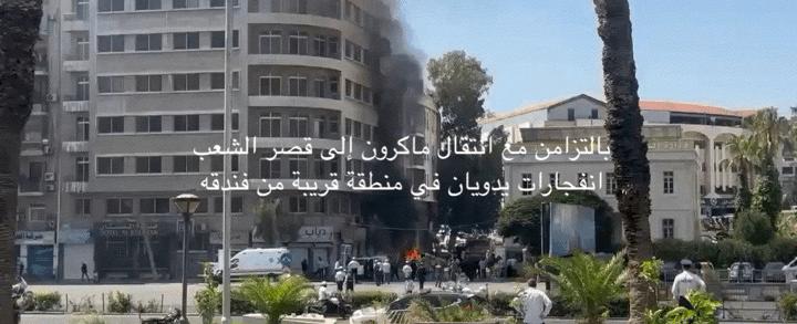 تفجيران حاولا إرباك زيارة ماكرون إلى دمشق… لكنه أكملها والشرع أشاد بـ«شجاعته»