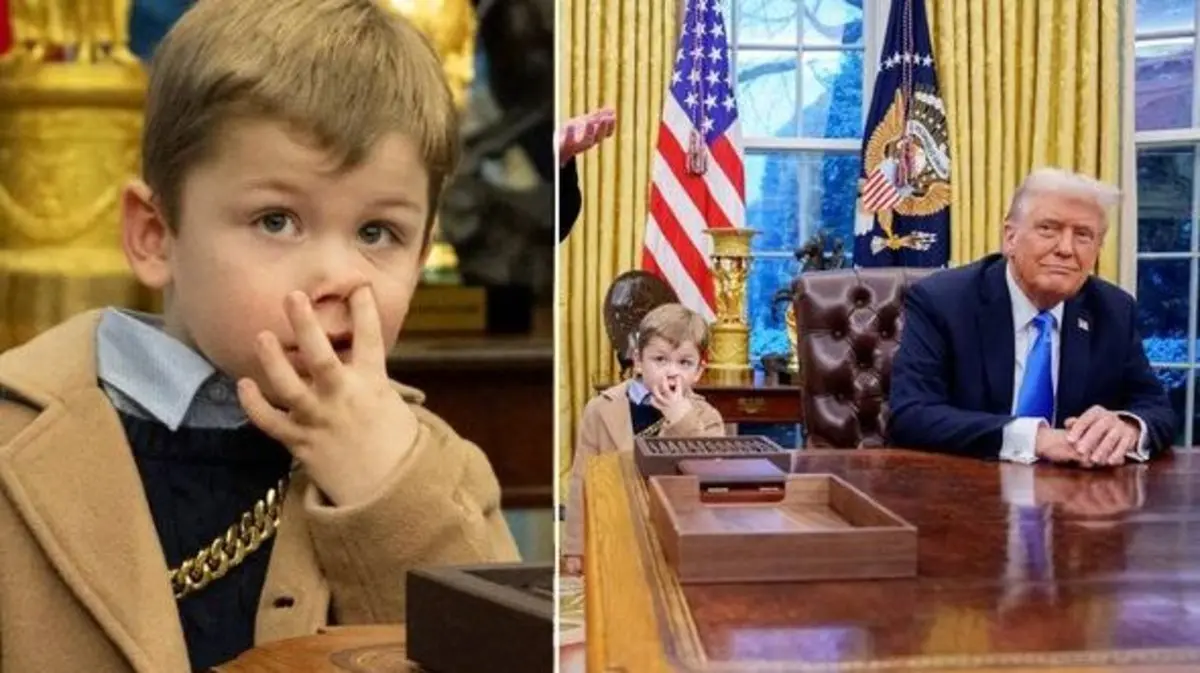 بالصور... ابن ماسك " يسرح ويمرح" في مكتب ترامب البيضاوي