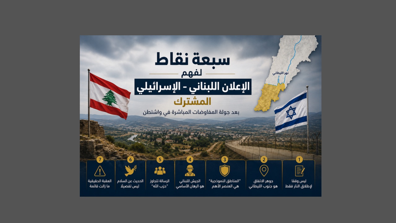 سبعة نقاط لفهم الإعلان اللبناني- الإسرائيلي المشترك بعد جولة المفاوضات المباشرة في واشنطن