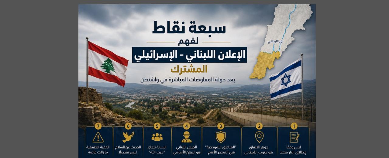 سبعة نقاط لفهم الإعلان اللبناني- الإسرائيلي المشترك بعد جولة المفاوضات المباشرة في واشنطن