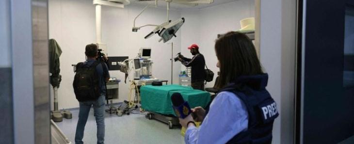 جولة مستشفى الساحل.. الإعلاميون منعوا من دخول الأماكن التي أعلن عنها أدرعي