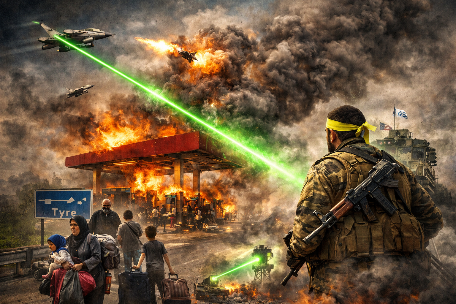 إسرائيل تُشغّل “شعاع الليزر” وتوسّع حربها في لبنان: إخلاء صور وضرب اقتصاد “حزب الله” تمهيداً لمعركة طويلة