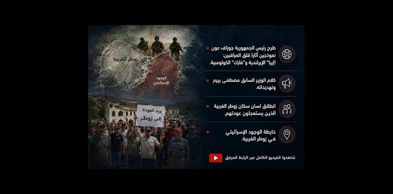 بالصوت والصورة / عون بين الكولومبي والإيرلندي وزوطر الغربية بين الخارطة وتحرر اللسان