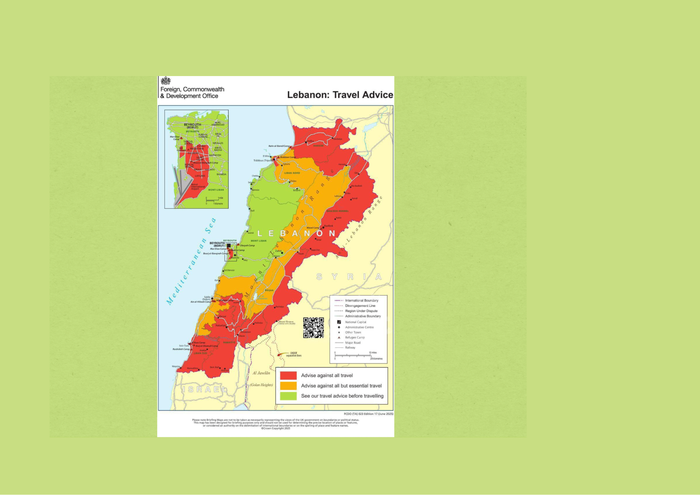 ما لم تقله إسرائيل بتهديداتها الحربية للبنان فعلته خريطة بريطانية!