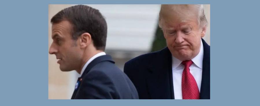 ماكرون يعلن "بدء المواجهة" مع اميركا- ترامب
