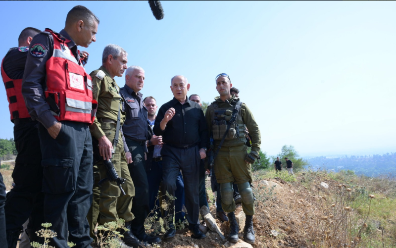 نتنياهو من كريات شمونة يهدد بعمل قوي ضد لبنان: لن نقف مكتوفي الأيدي