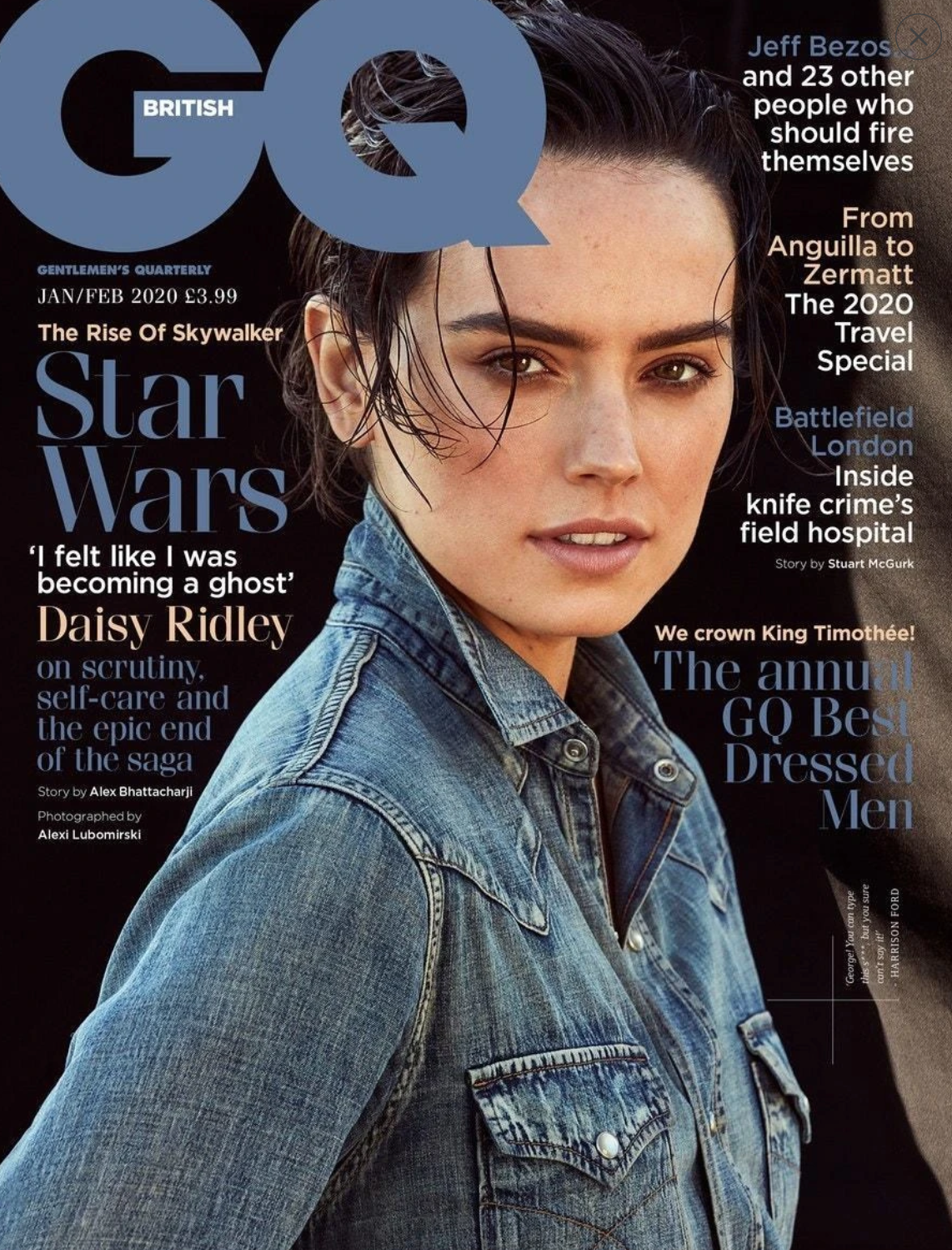 British GQ January 2020, Daisy Ridley