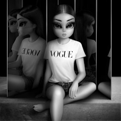Conde Nast Virtual Influencer Noonoouri Wears The Official Vogue T Shirt virtual influencer noonoouri wears