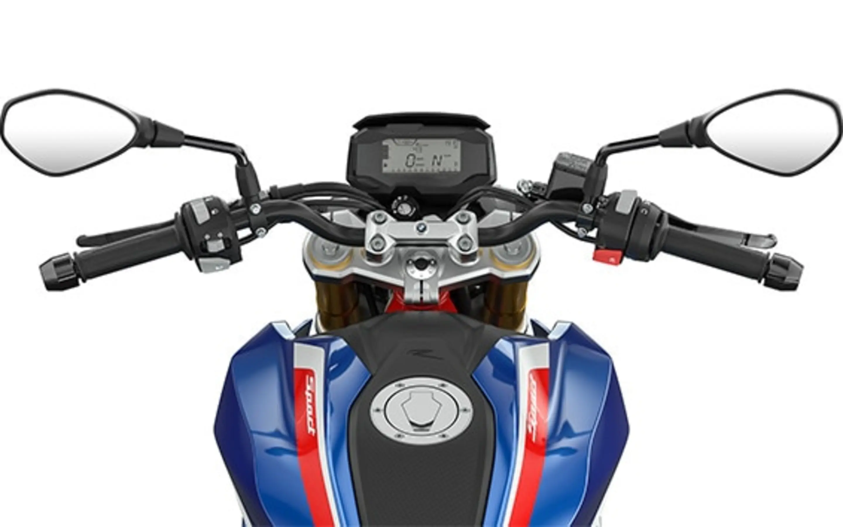 Het stuur van de BMW G 310 R