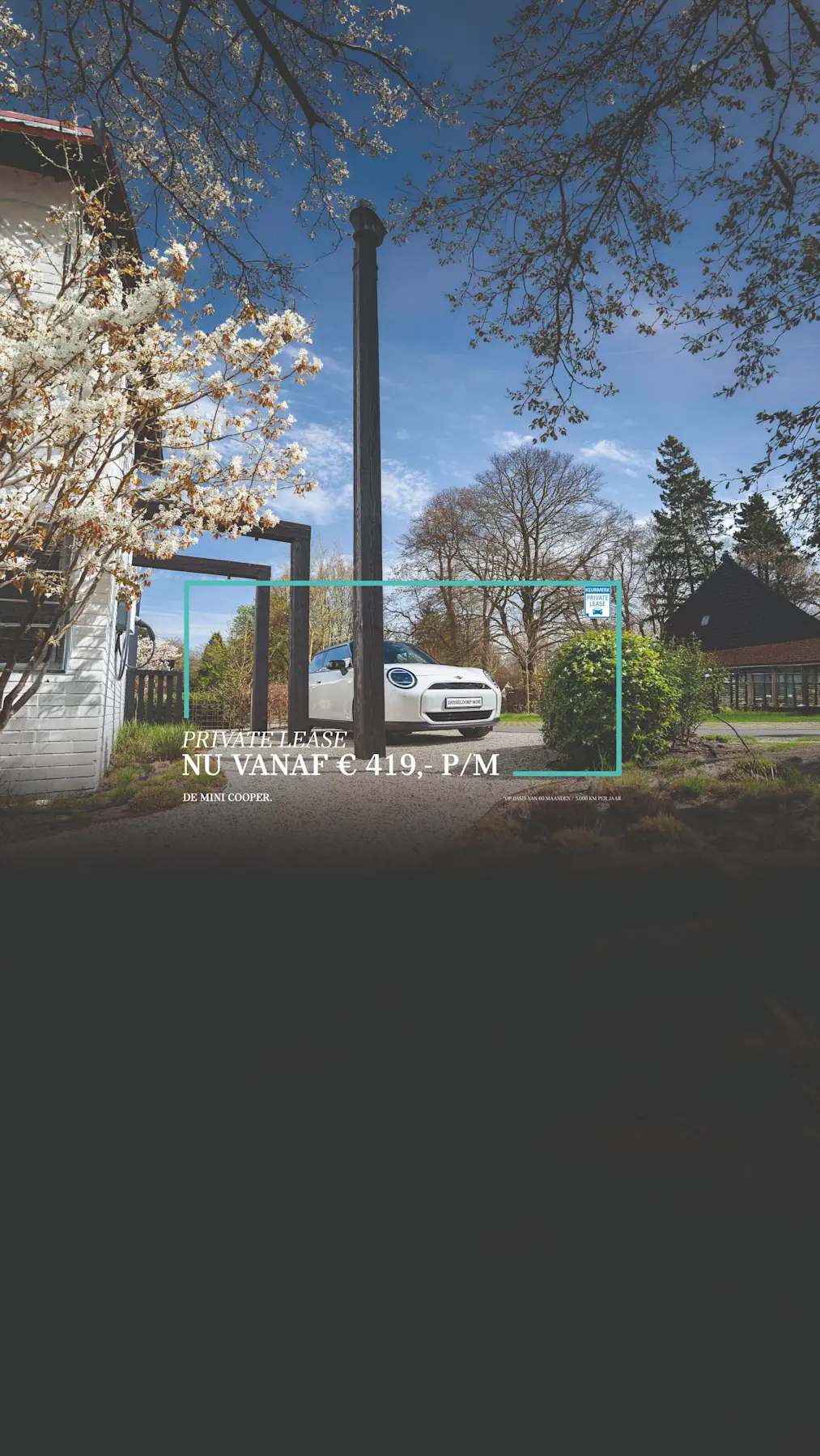 MINI - Hero - Homepage - Private Lease Cooper Boost Deal - Afbeelding