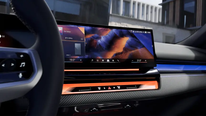 De interaction bar in de BMW i5 Touring