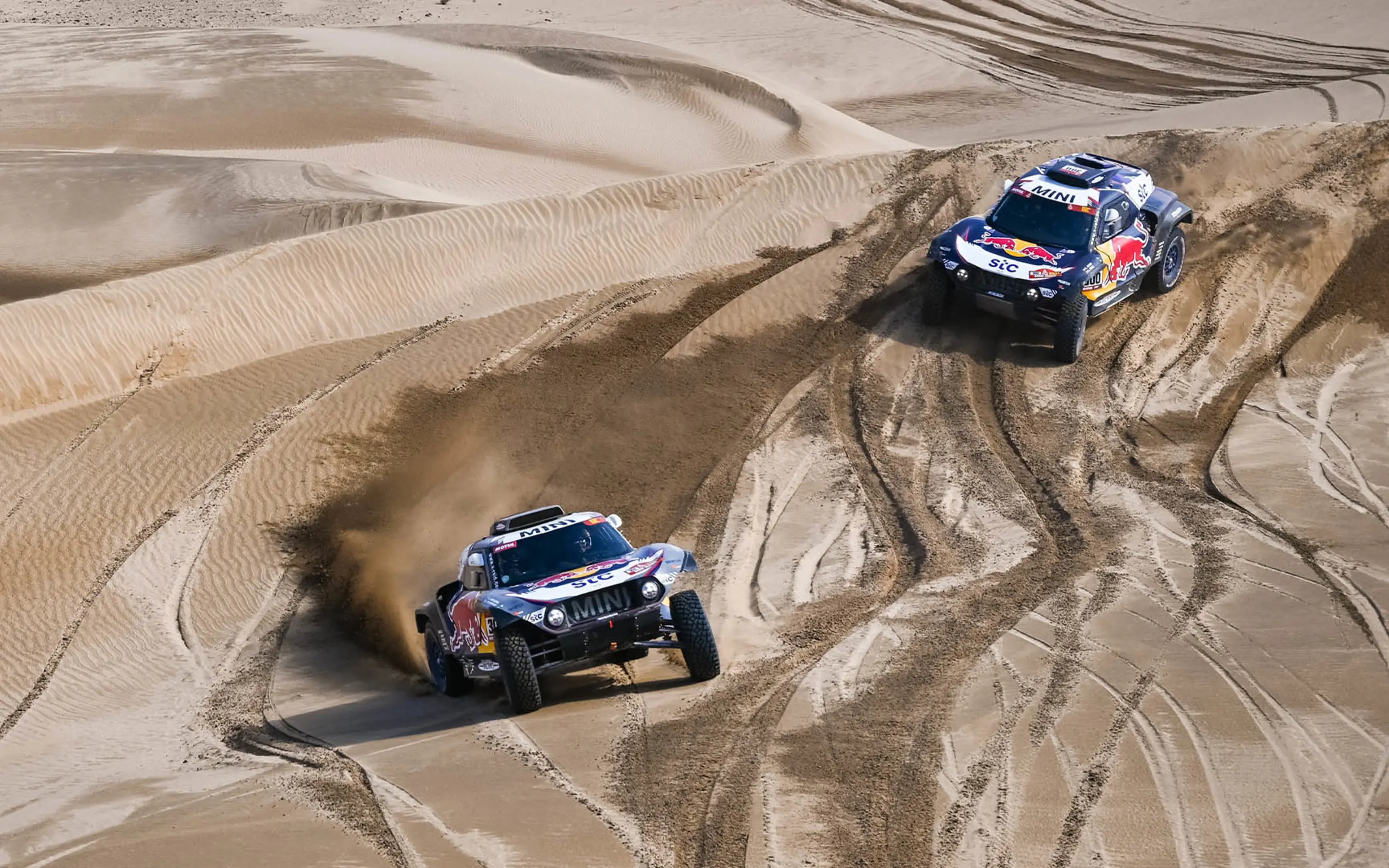 Beide Voertuigen MINI DAKAR