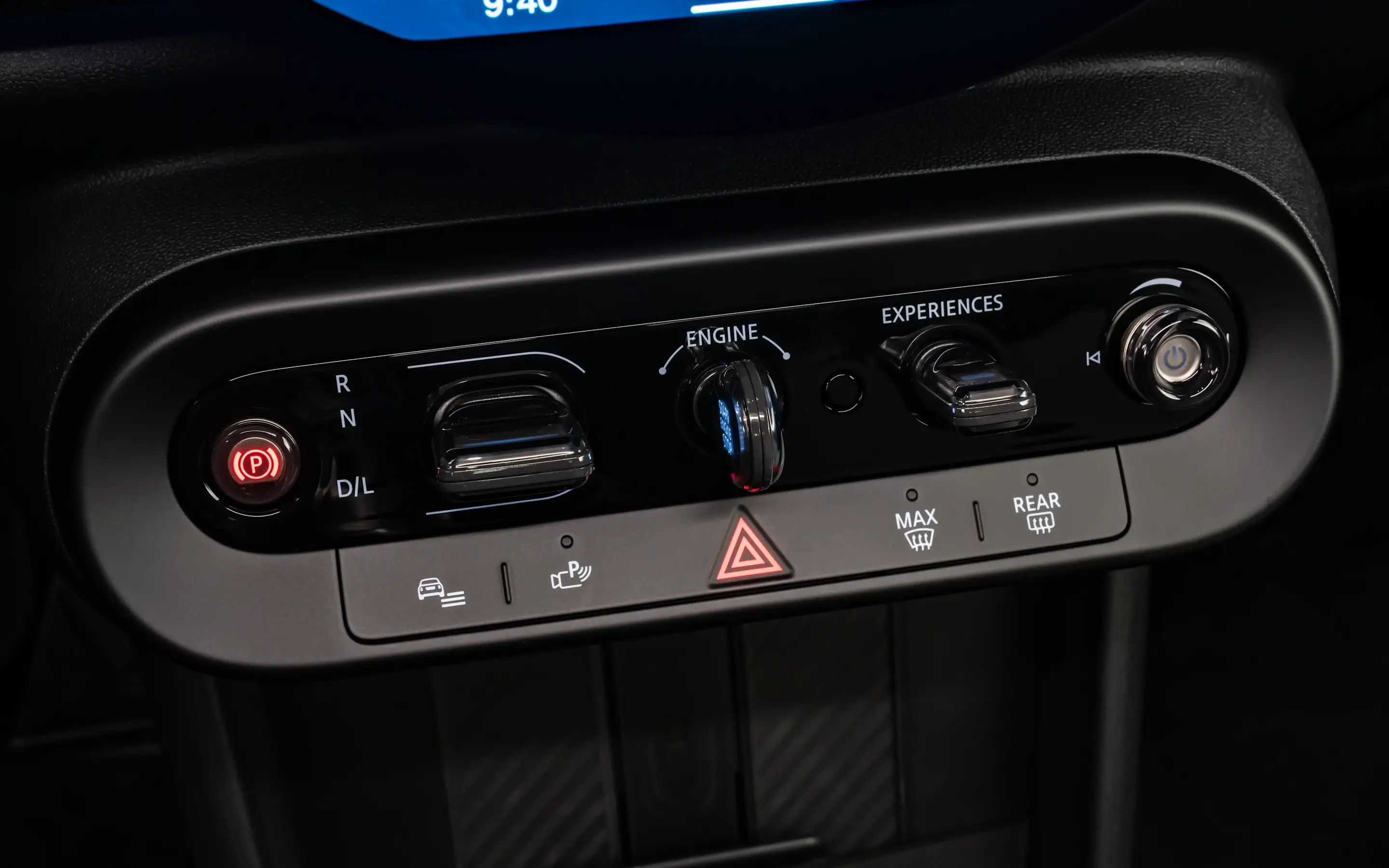 De knoppen van de MINI Cooper