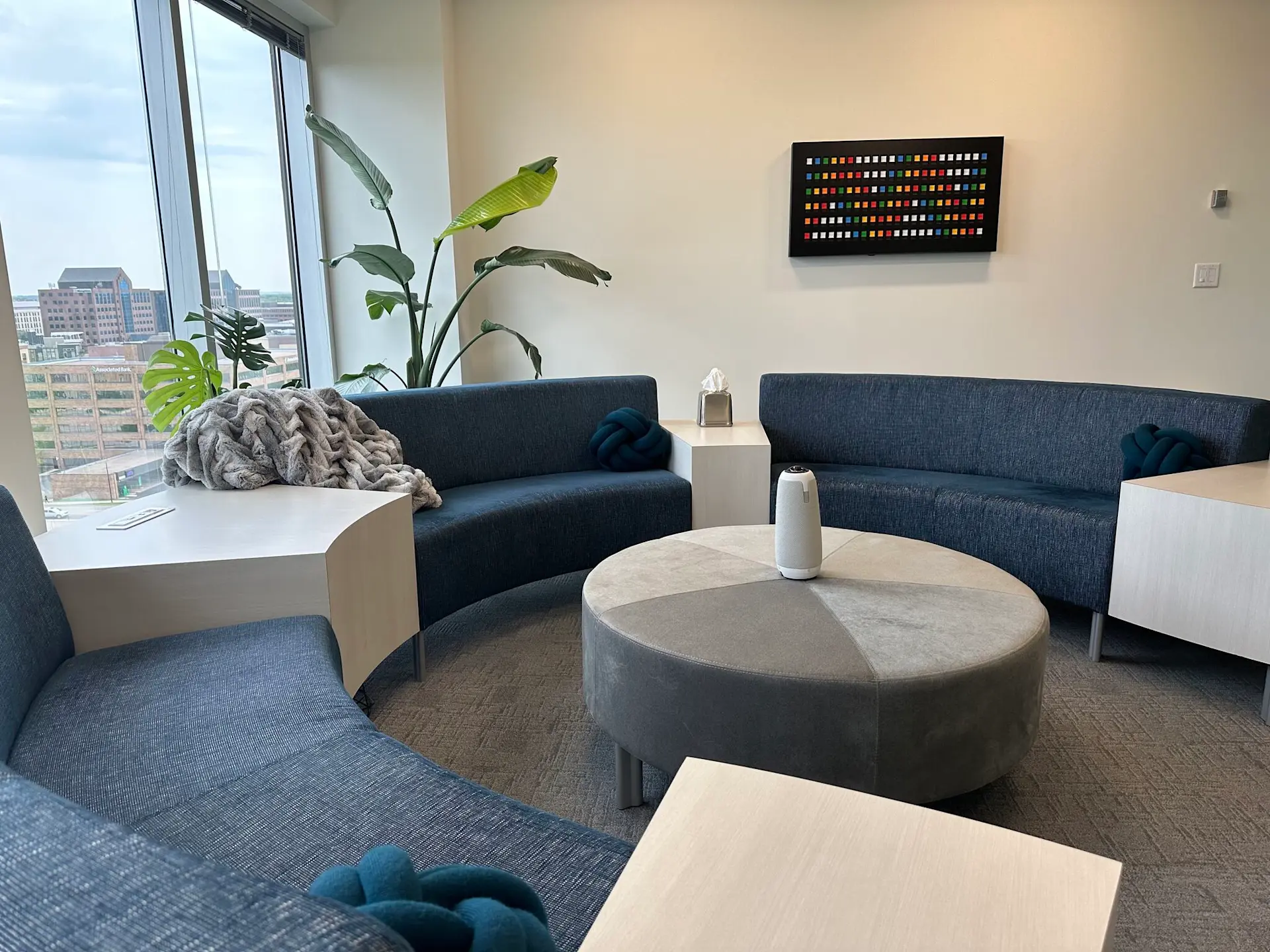 Office Room Setup featuring Owl Labs' Meeting Owl 3