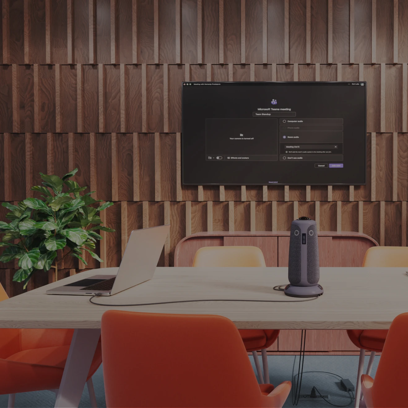 Meeting Owl 5 in a Small/Huddle Room Space