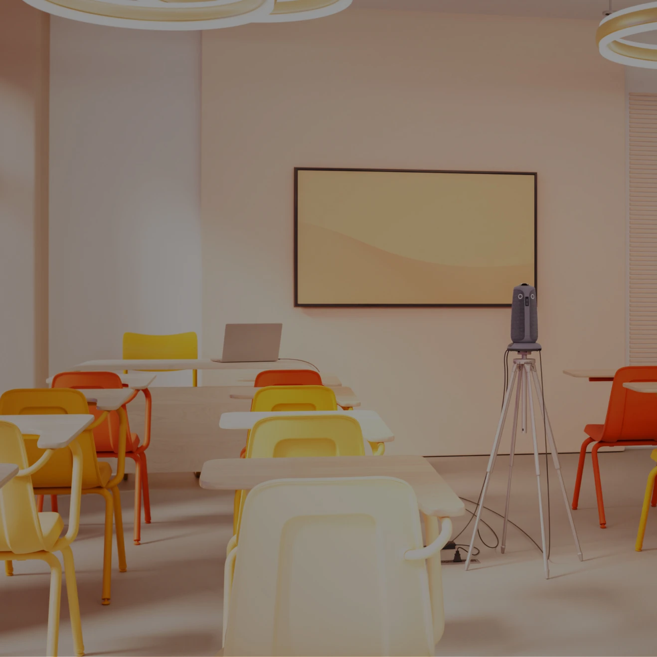 Meeting Owl 5 on a Tripod in a Classroom Setting