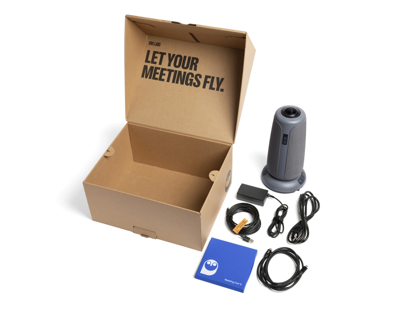 Meeting Owl 5 with Box Contents (What's in the box)