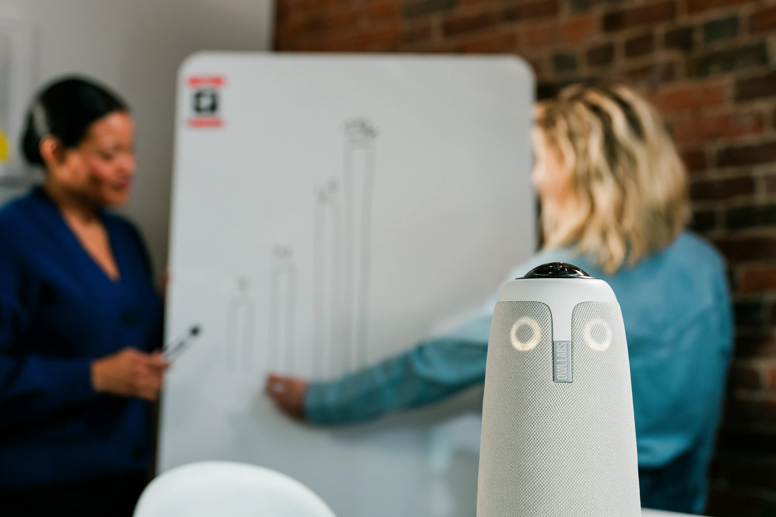 Meeting Owl 3 in view with Educators in background