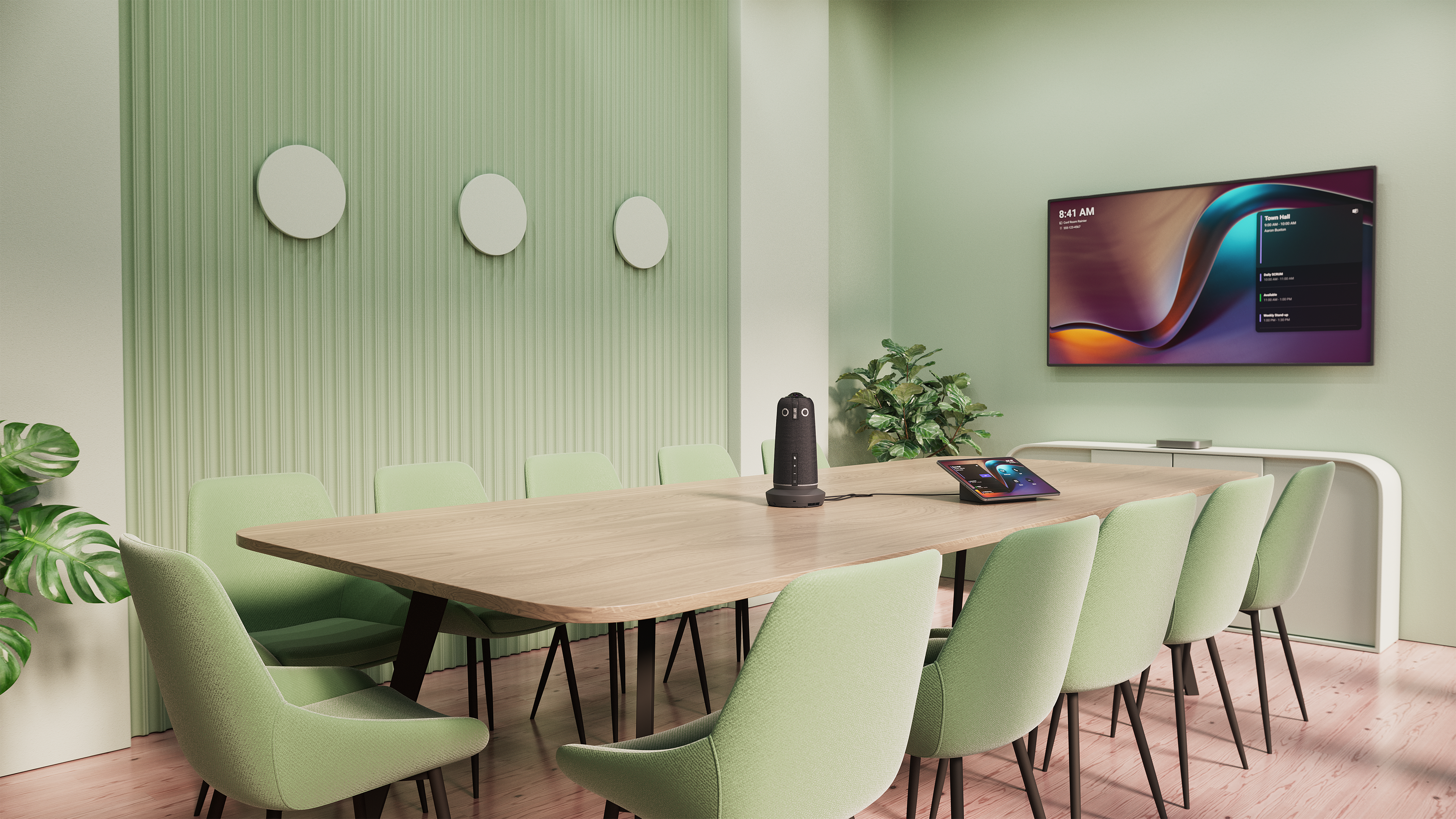 USB Peripheral Meeting Owl 5 Pro in conference room setting