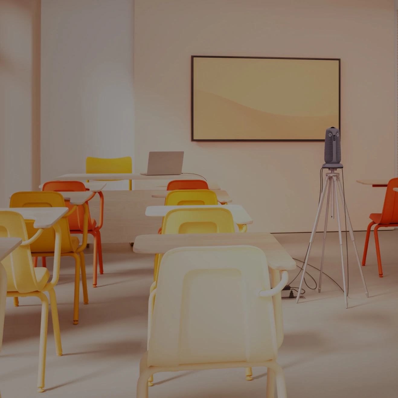 Education Setting with Meeting Owl 5 Video Conferencing Technology Device