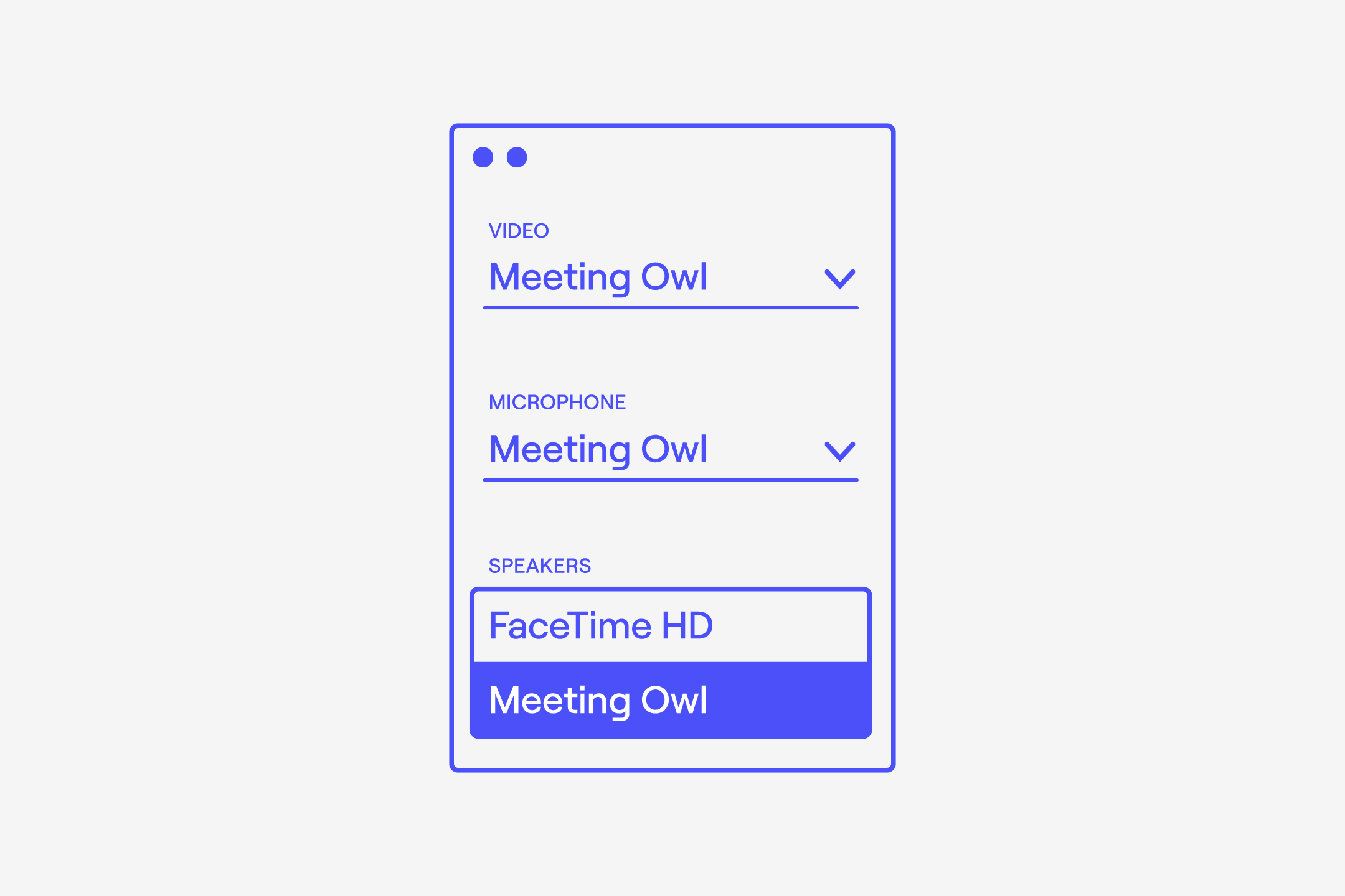 Owl Labs Setup Platform Selection Diagram