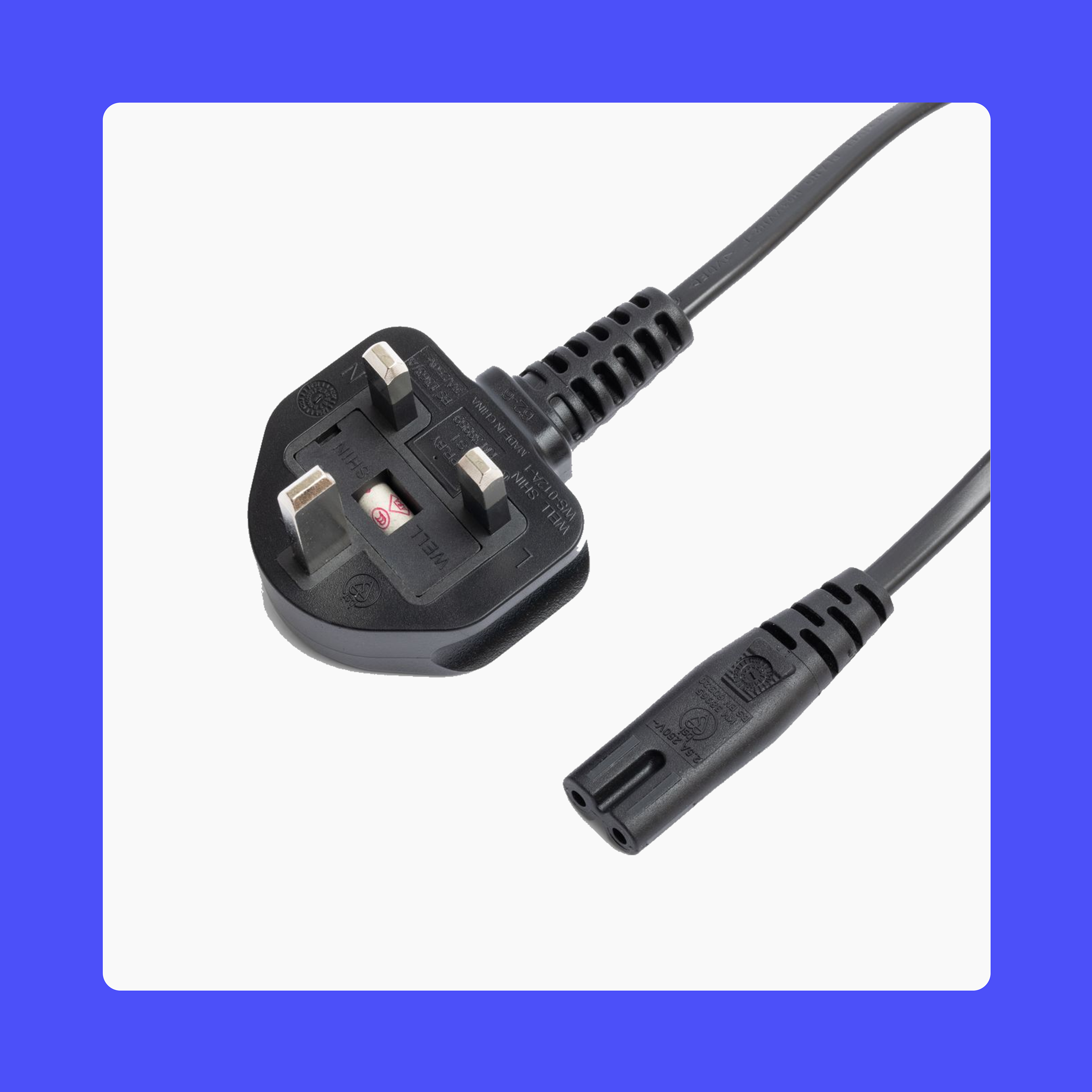 product | accessory | AC Cord (UK) | purple background