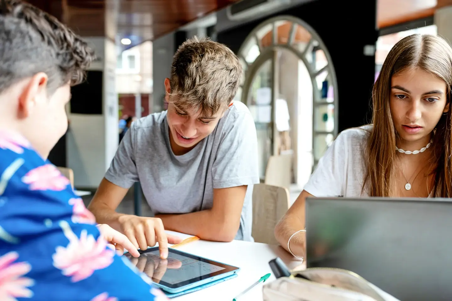 University of Salford Case Study Featured Image: Students using technology to study