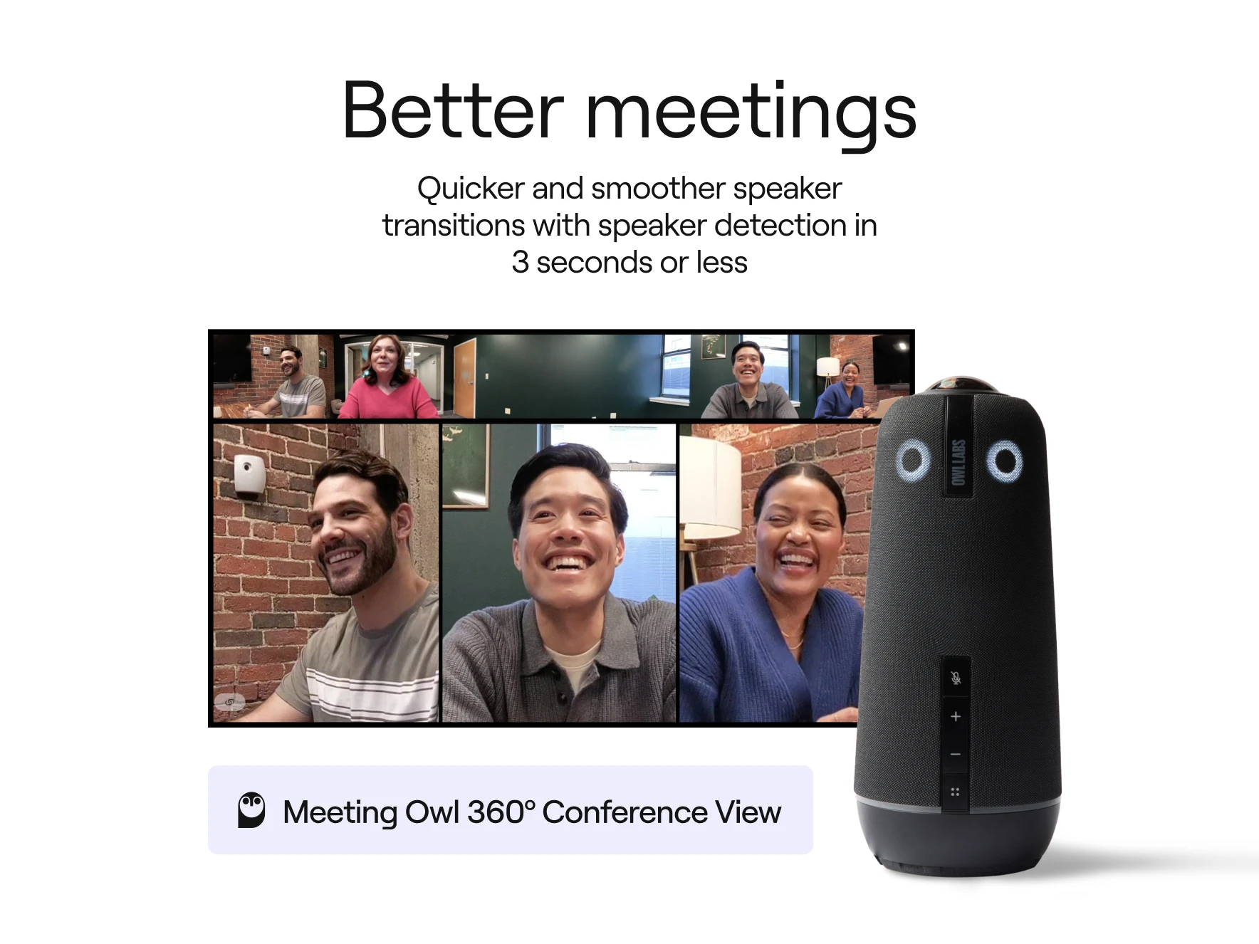 Meeting Owl 4+ Conference Camera Speaker Detection