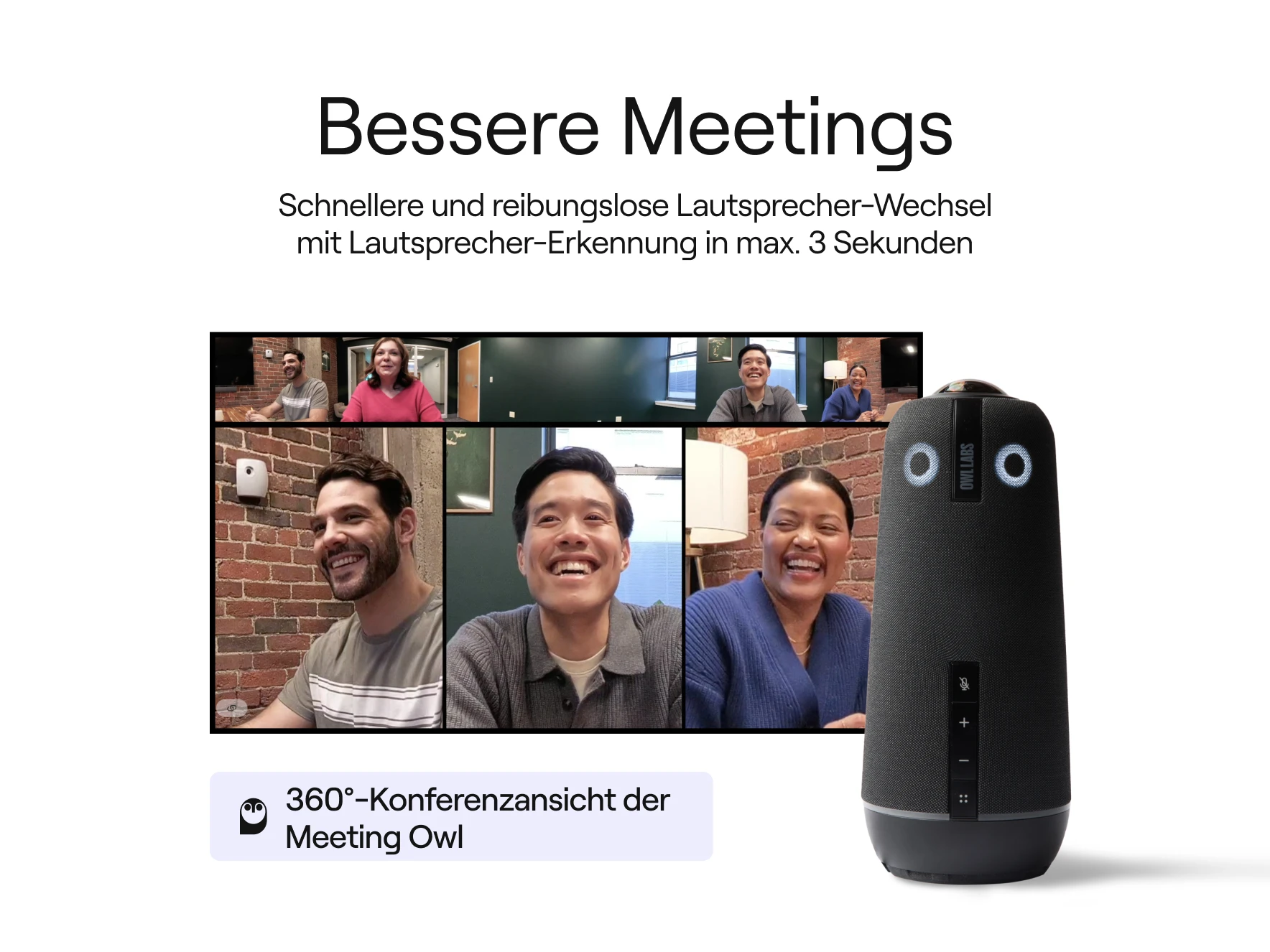 Meeting Owl 4+ Conference Camera Speaker Detection
