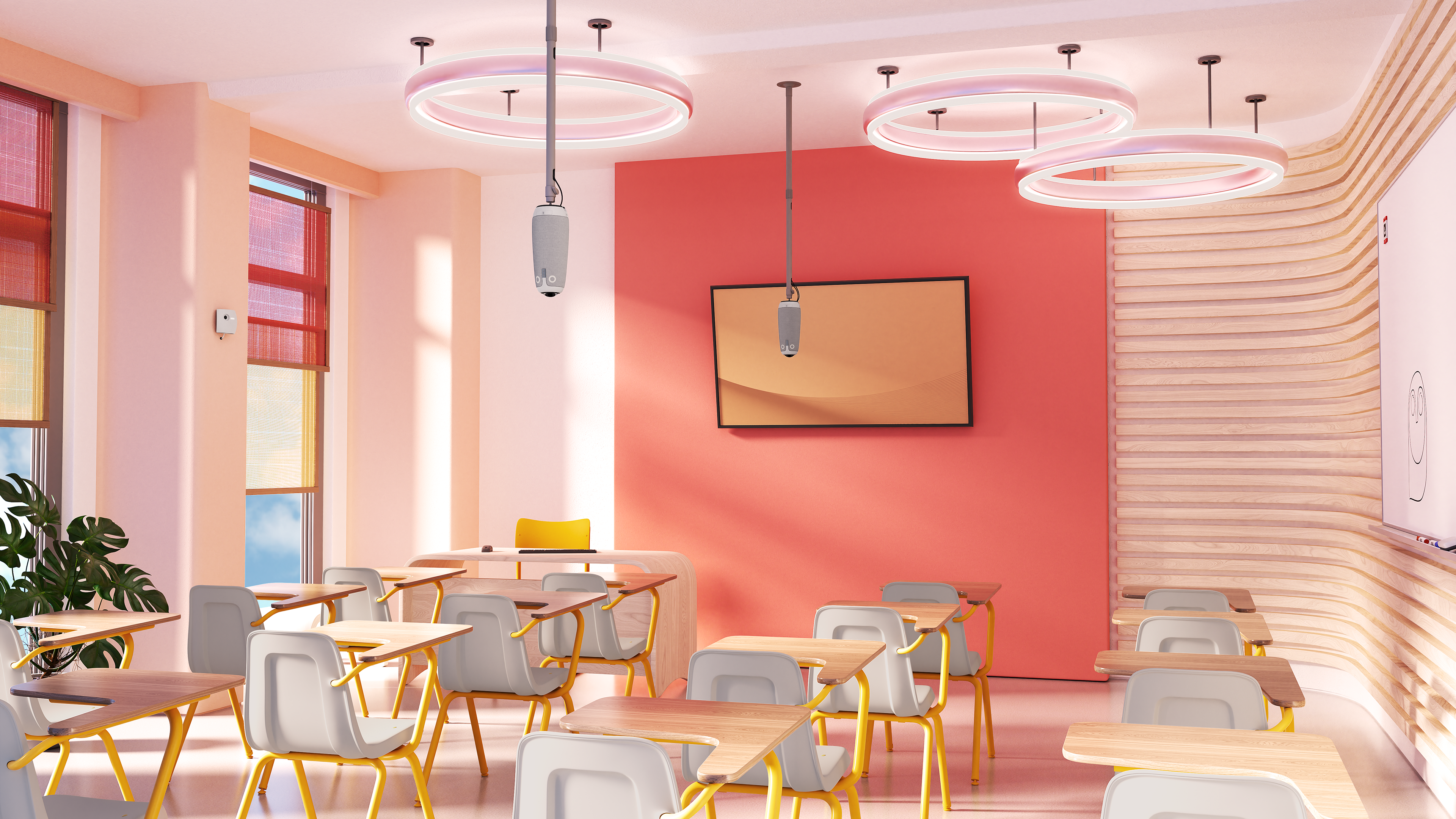 Room Render | Classroom (2MO3+ Ceiling Mount | Full Color