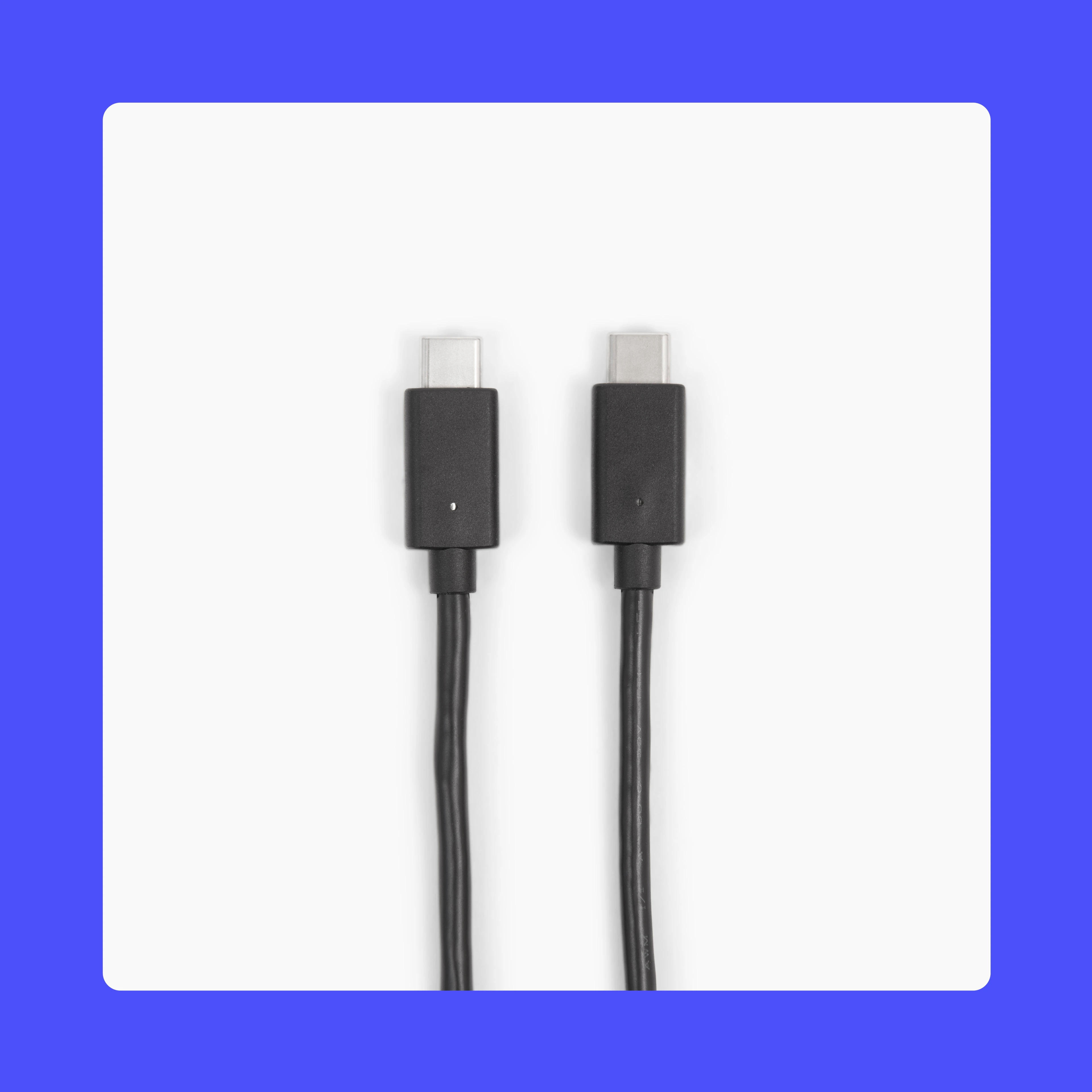 product | accessory | usb c - usb c ends | purple background