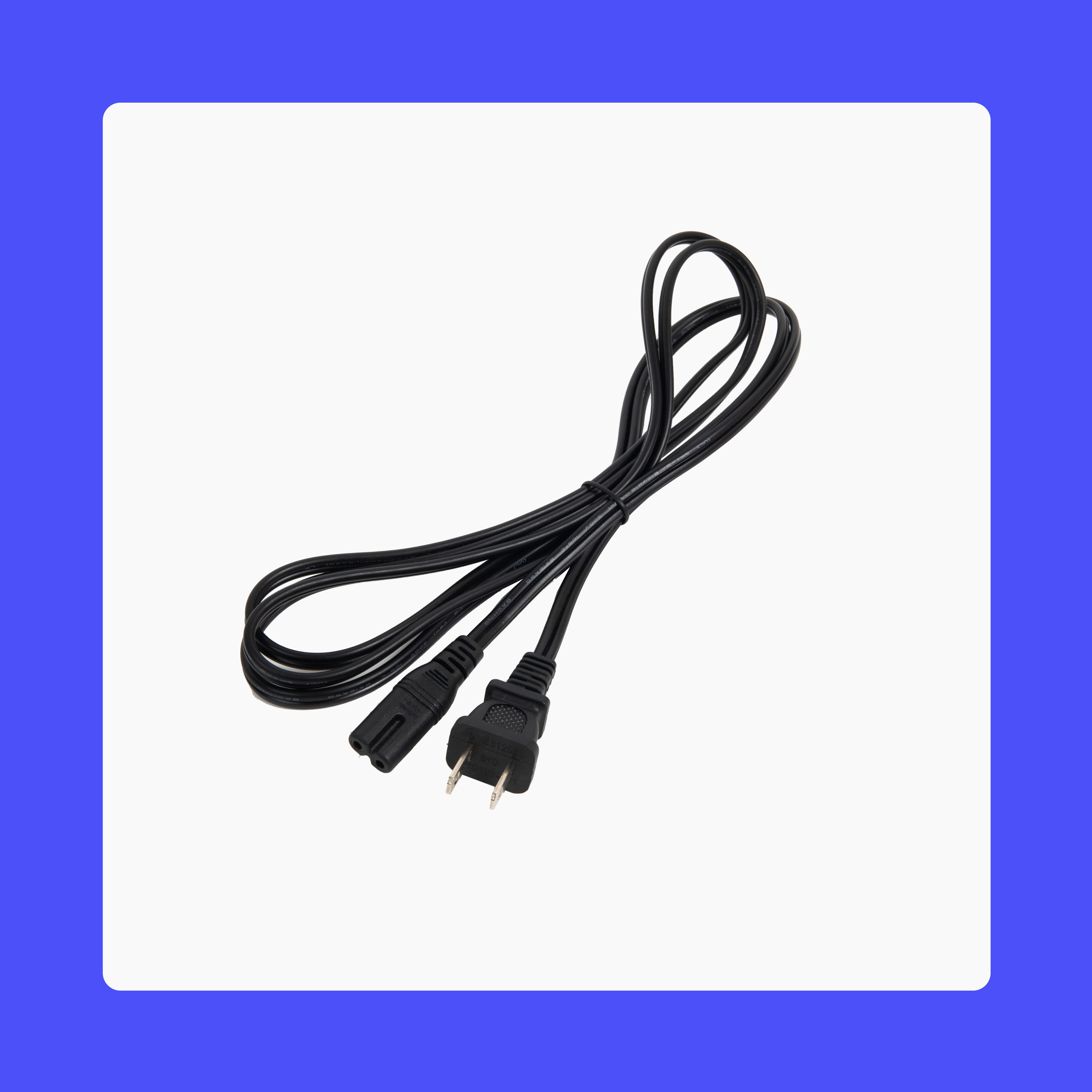 product | accessory | replacement ac line cord | purple background