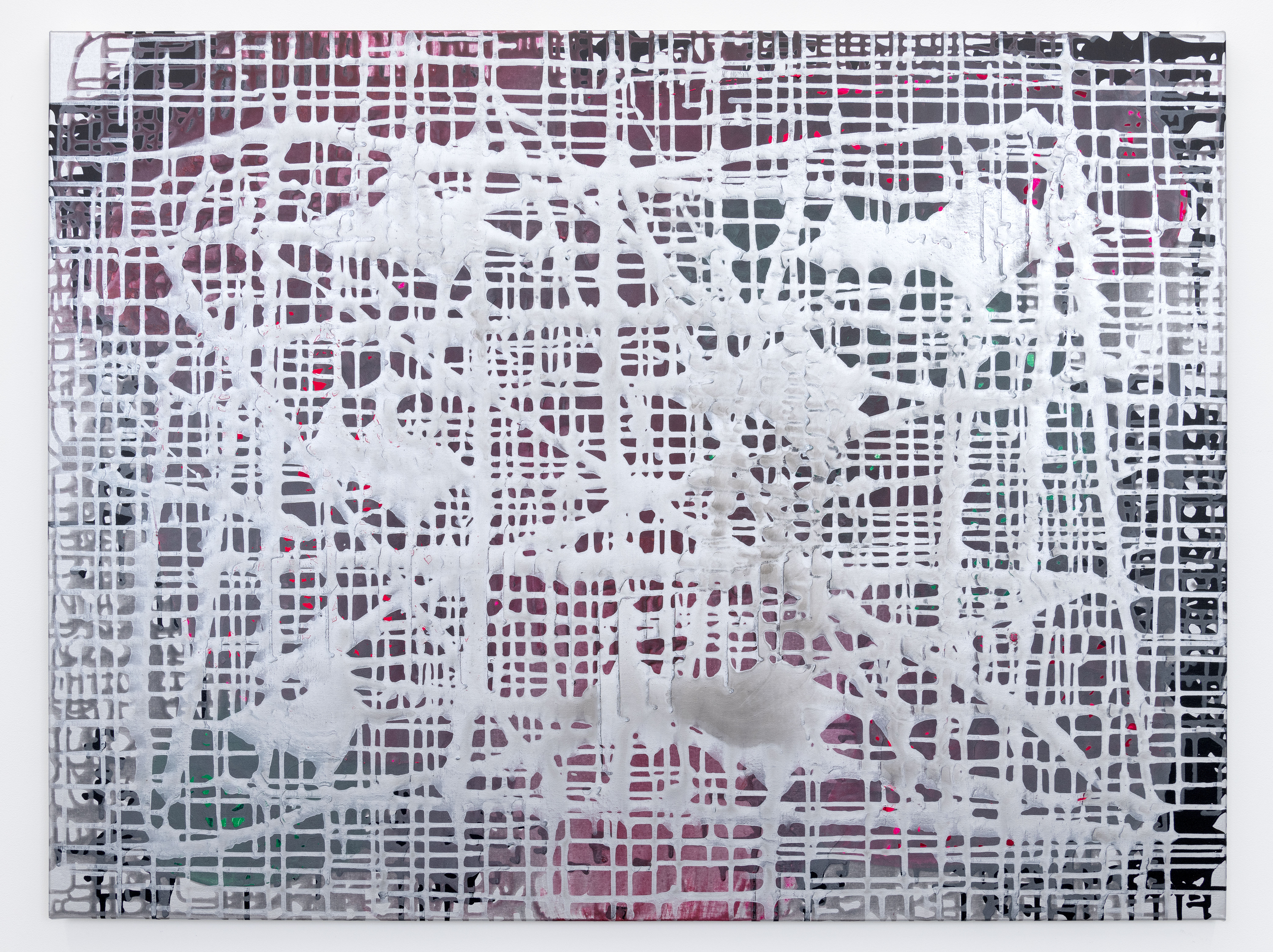 Servane Mary, Optical Recording, 2024, Acrylic on canvas, 36 x 48 inches 01