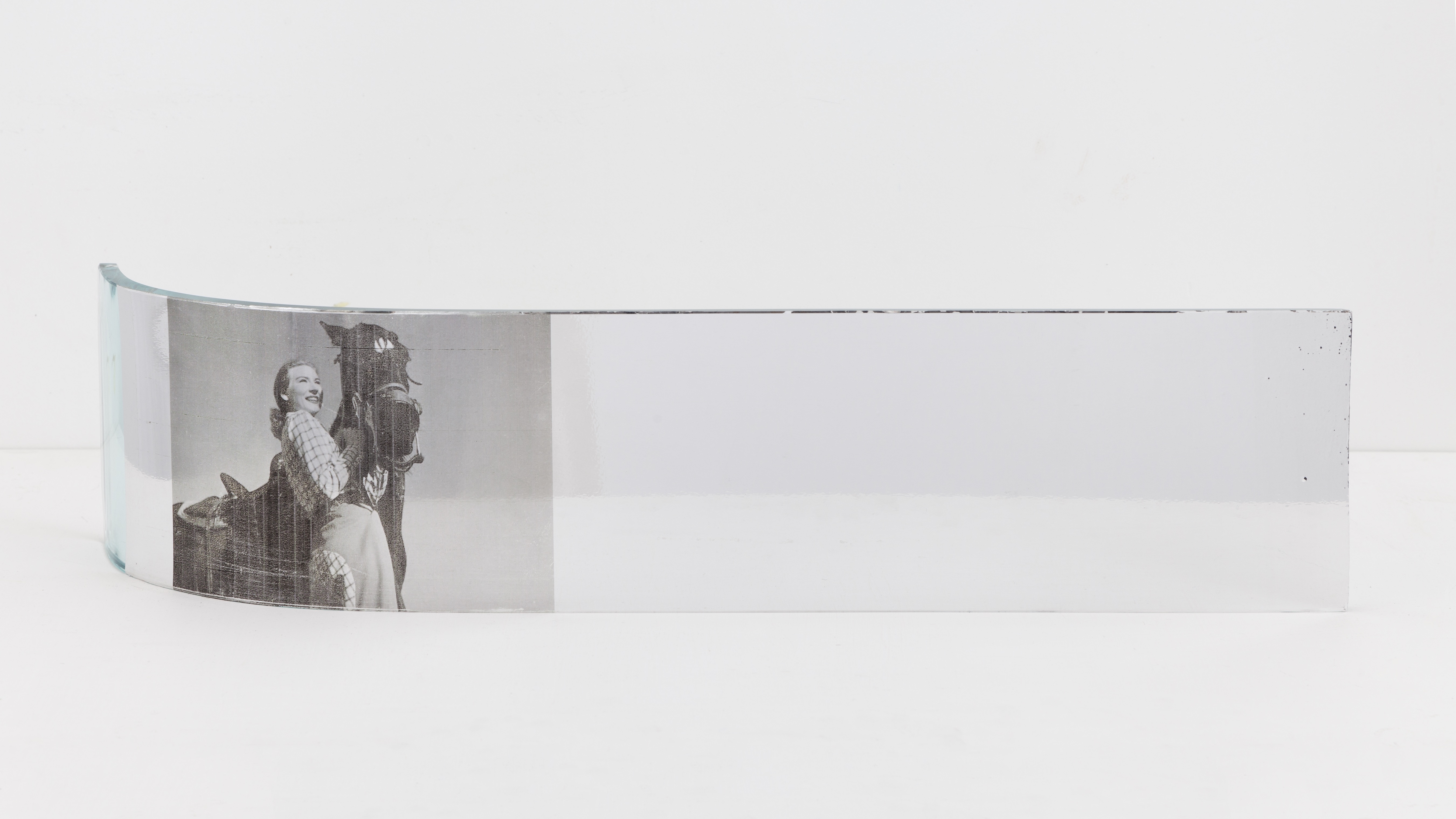 Untitled (Woman and a Horse), glass piece 