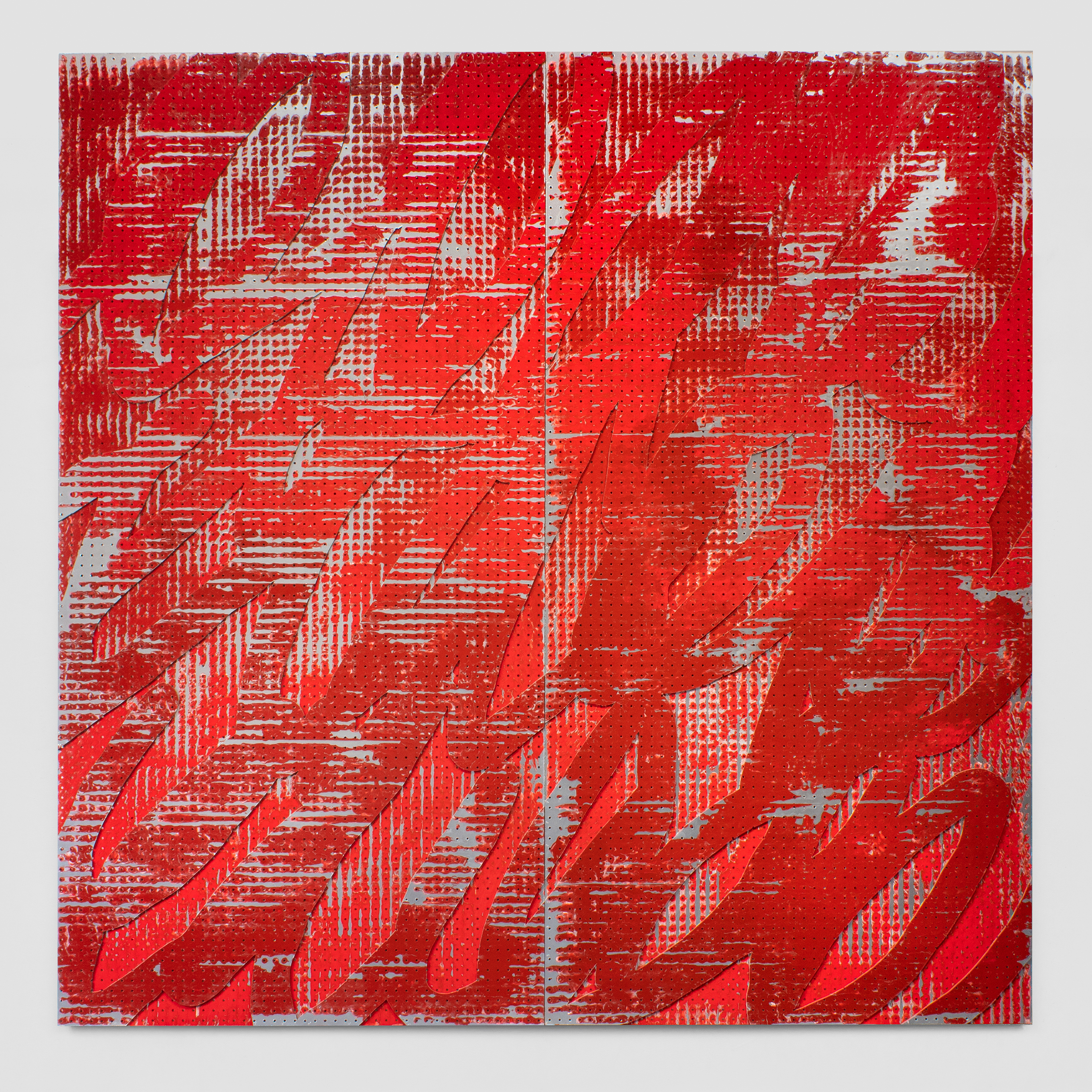 Painting, red on red