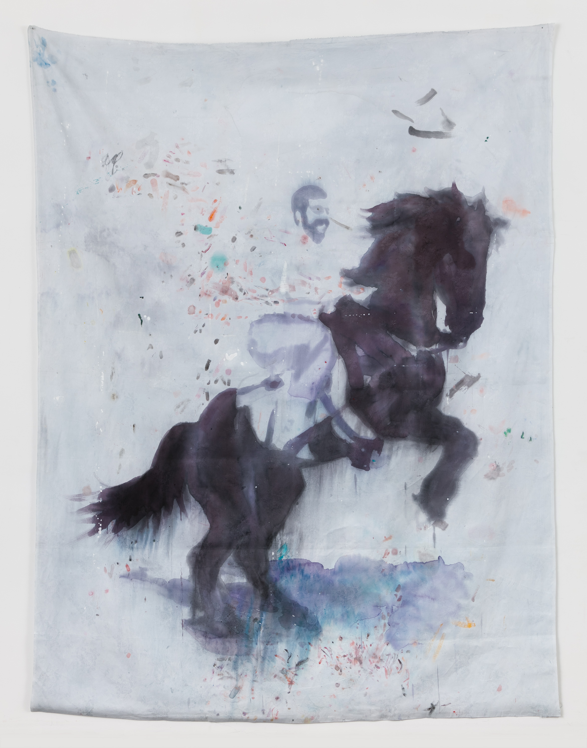 Painting of a horse and rider