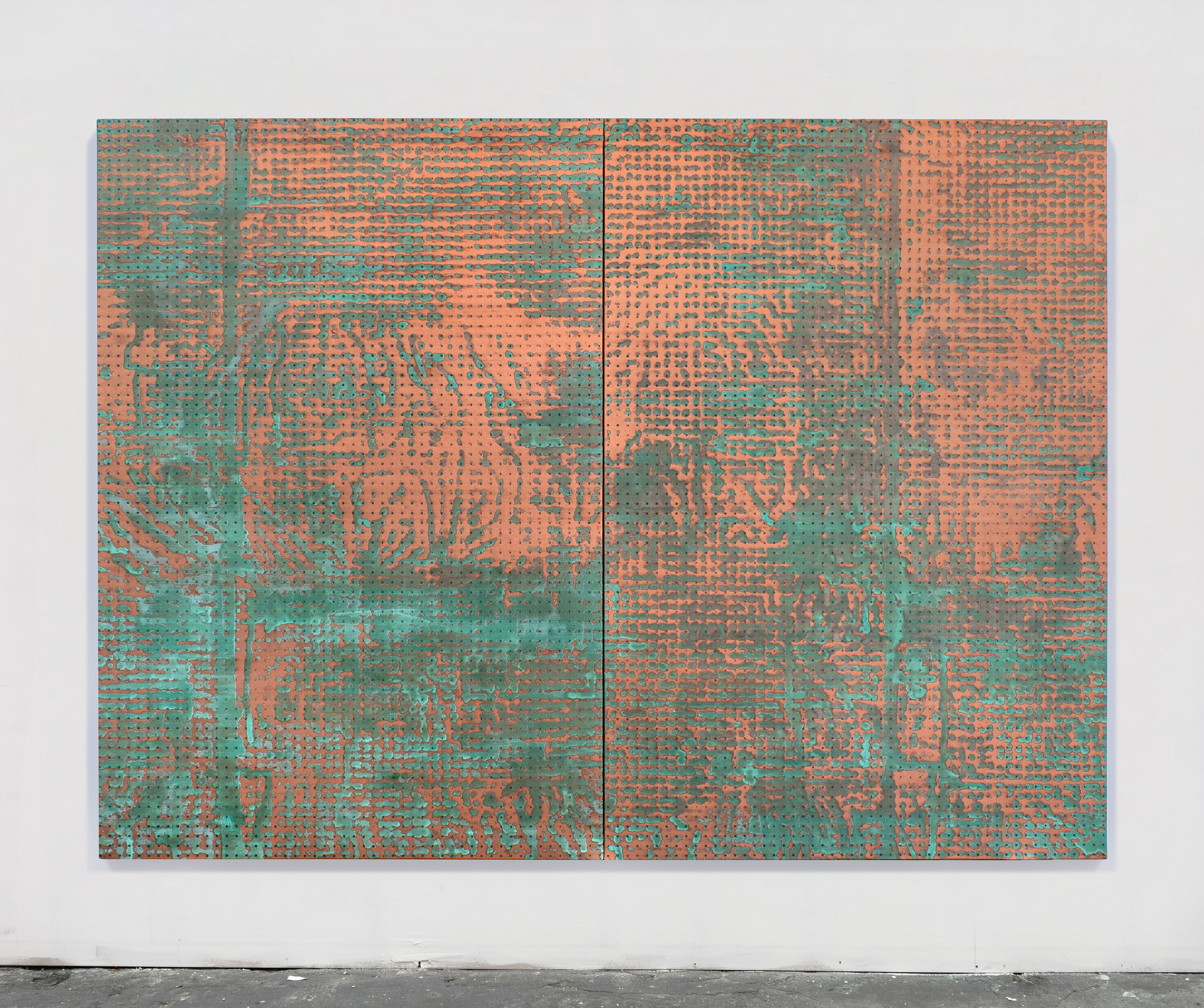 oxidation copper diptych 2023